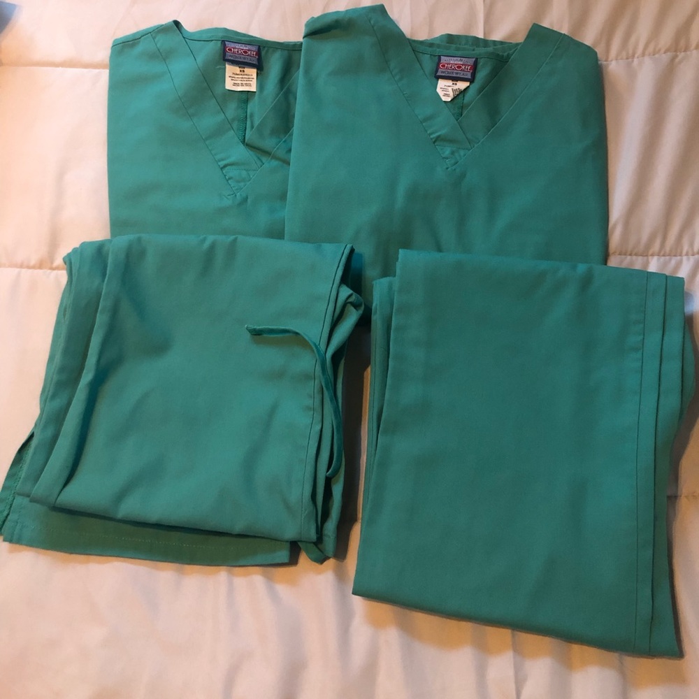2 sets Scrub tops and pants  size xs